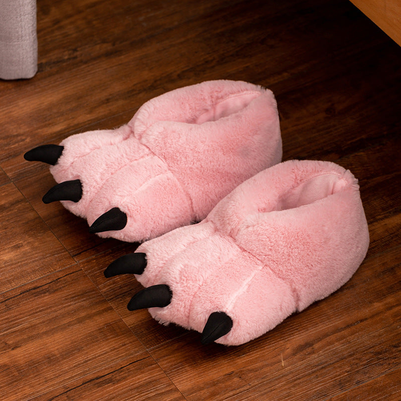 Pink bear 2025 paw slippers